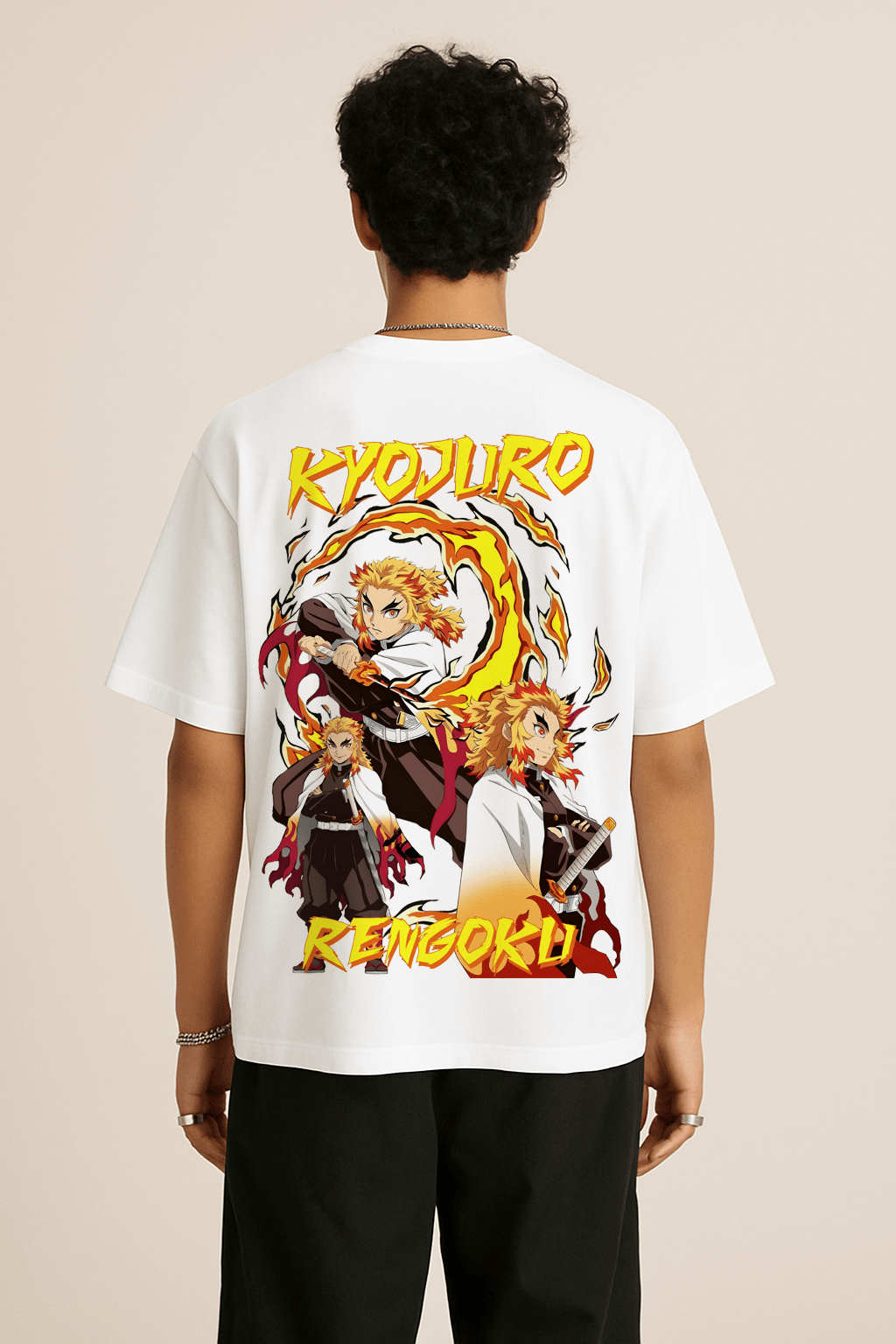 Flame Hashira Rengoku Demon Slayer Oversized Tshirt