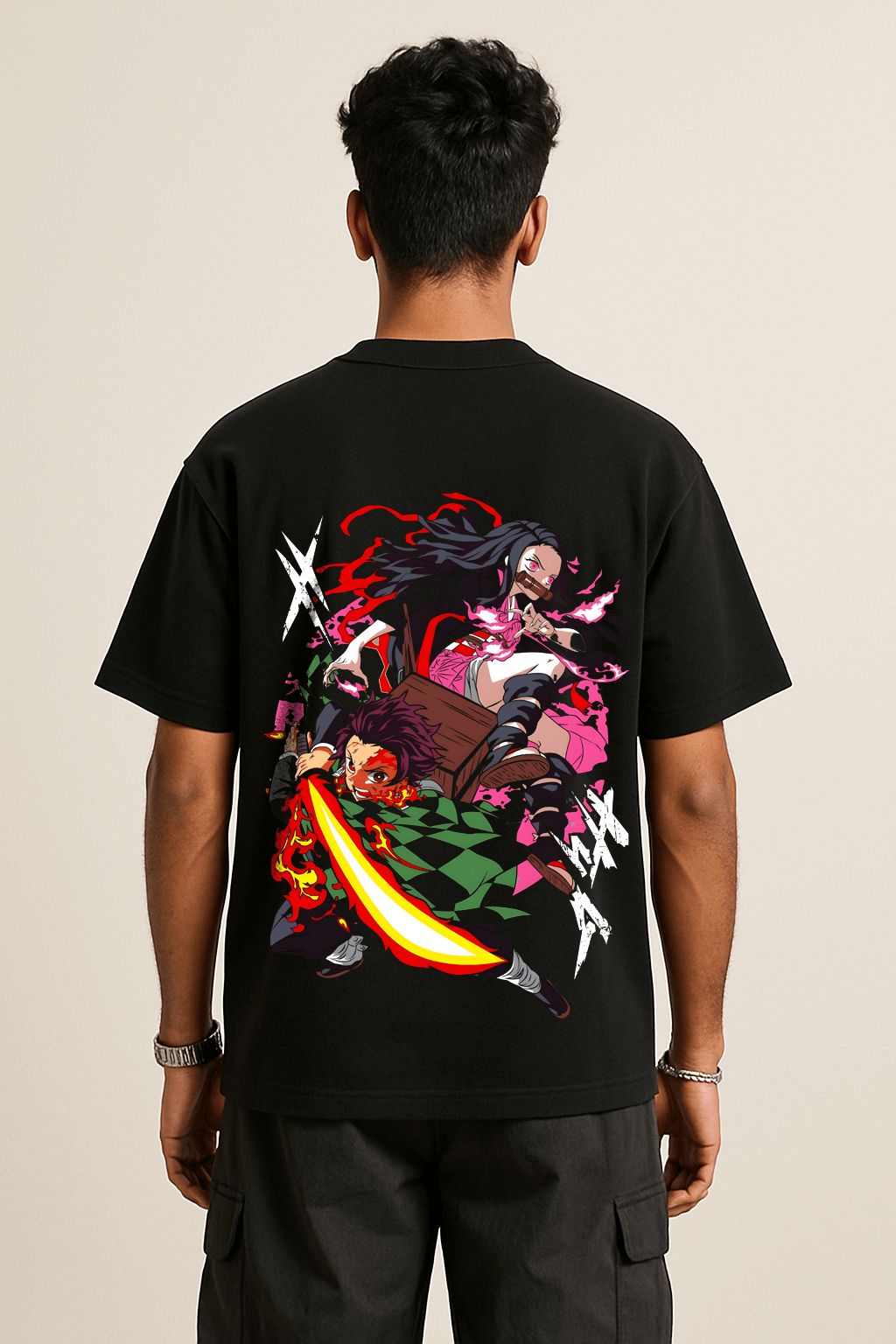 Tanjiro & Nezuko Oversized Tshirt