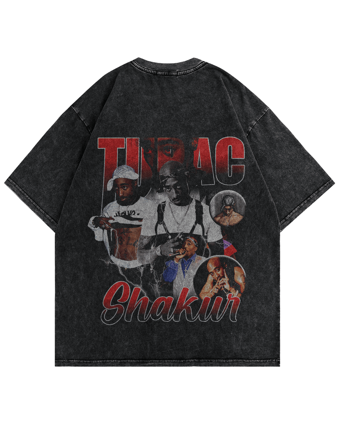 Tupac Vintage Oveersized Tshirt Back Side