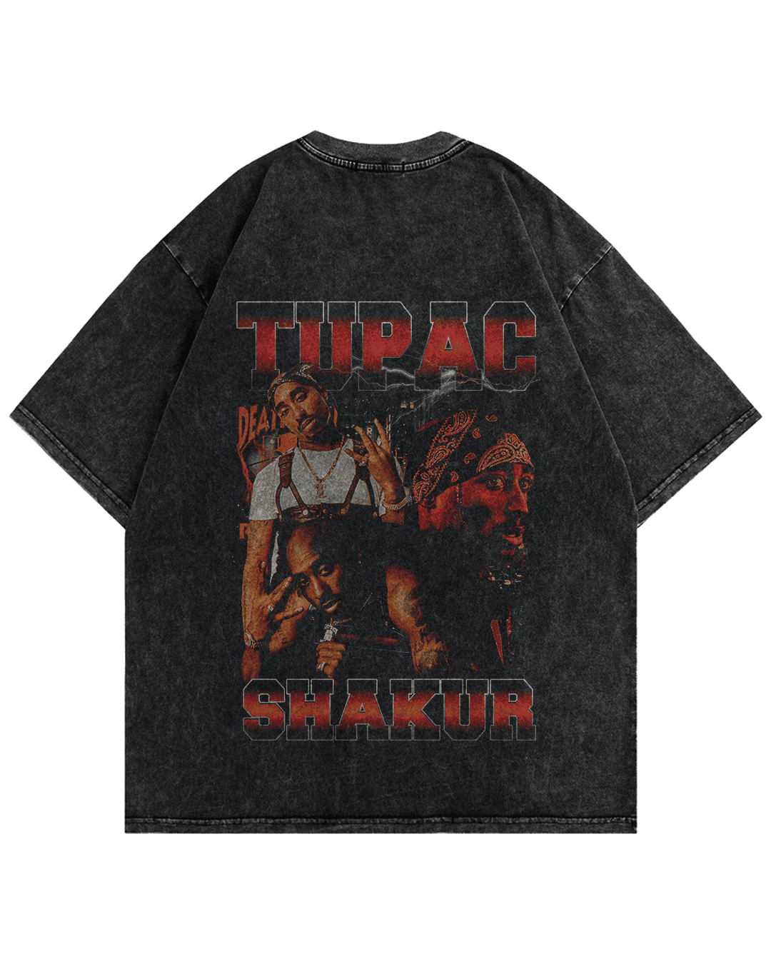 Tupac Vintage Oversized Tshirt Back Side