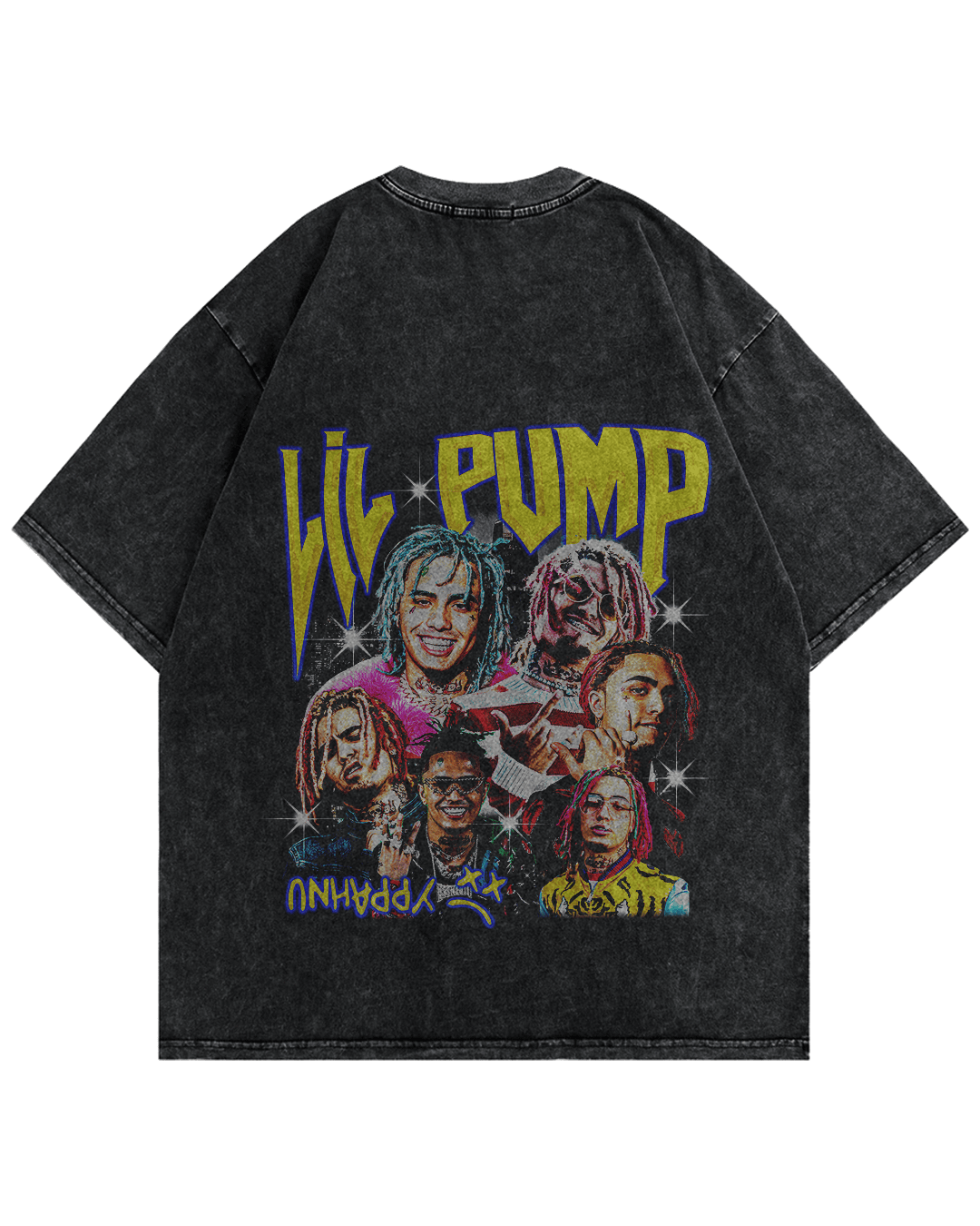 Lil Pump Vintage Oversized Tshirt Back Side