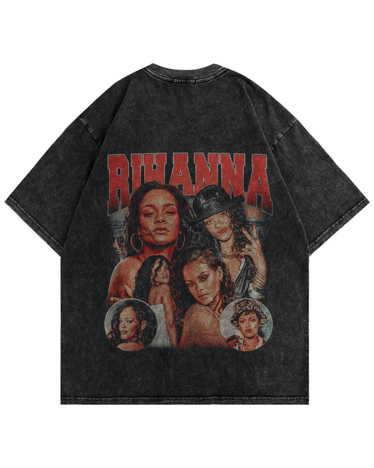 Rihanna Vintage Oversized Tshirt Back Side