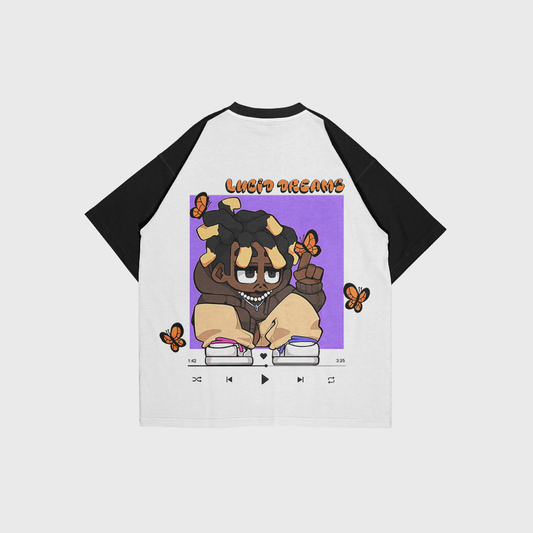 LUCID DREAMS-JUICE WRLD TSHIRT BLACK-WHITE