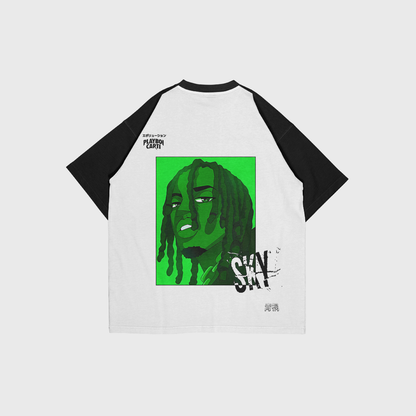 SKY-PLAYBOI CARTI OVERSIZED TSHIRT BLACK-WHITE