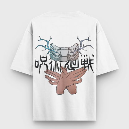 Megumi Fushiguro Tshirt, Back Side, Color White