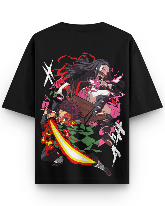 Tanjiro & Nezuko Oversized Tshirt