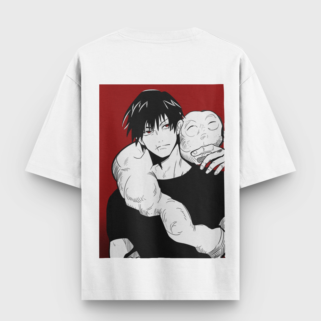 Toji Fushiguro Tshirt, Back Side, Color White